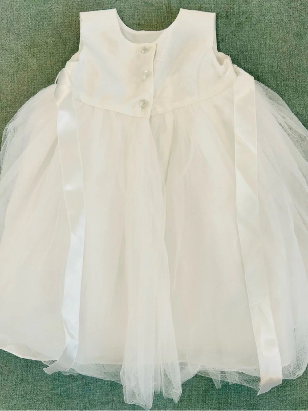 David's Bridal White Infant Dress - 12M - Picture 2 of 3